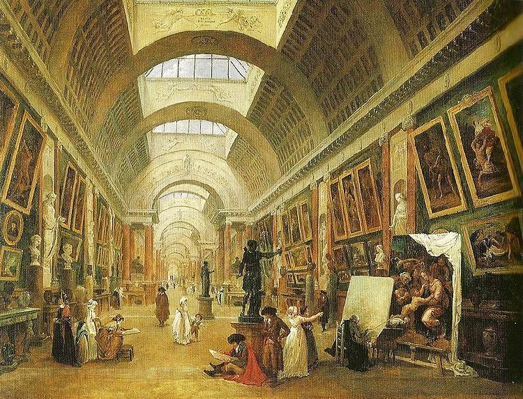 Hubert Robert Die Grand Galerie des Louvre Germany oil painting art